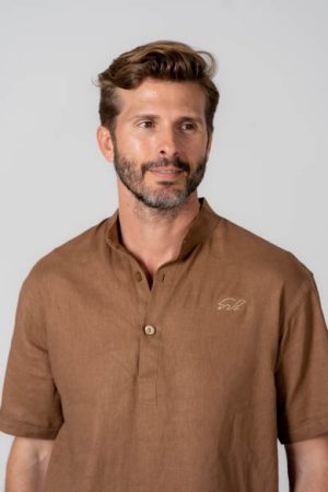 Men Chinese Collar t-shirt